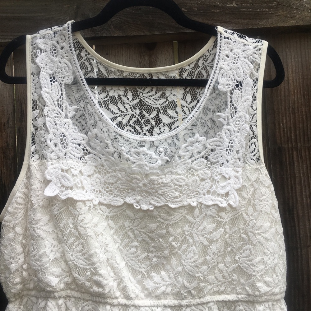 Motherhood Maternity Cream Lace top